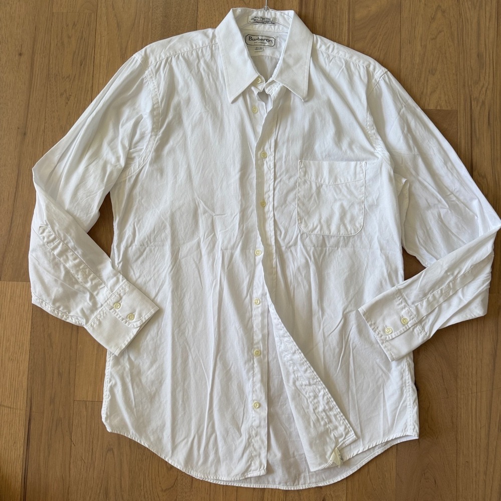 Burberrys Burberry London Button Down Shirt Mens 15.5-33 White Pinpoint Oxford